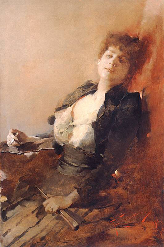 Woman with a Fan and a Cigarette
